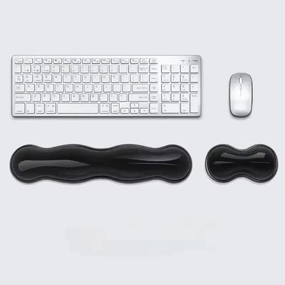 Ergonomic Silicone Gel Keyboard and Mouse Wrist Rest Set Clear Wrist Rest for Keyboard 60%/68%/75%