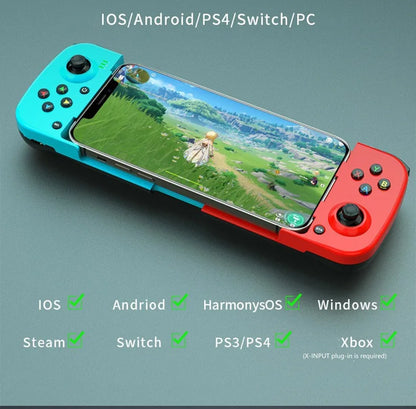 D3 TypeC Telescopic Mobile Phone Gamepad Bluetooth-compatible 5.0 Wireless Game Controller For PUBG Android iOS for Switch PS4/3
