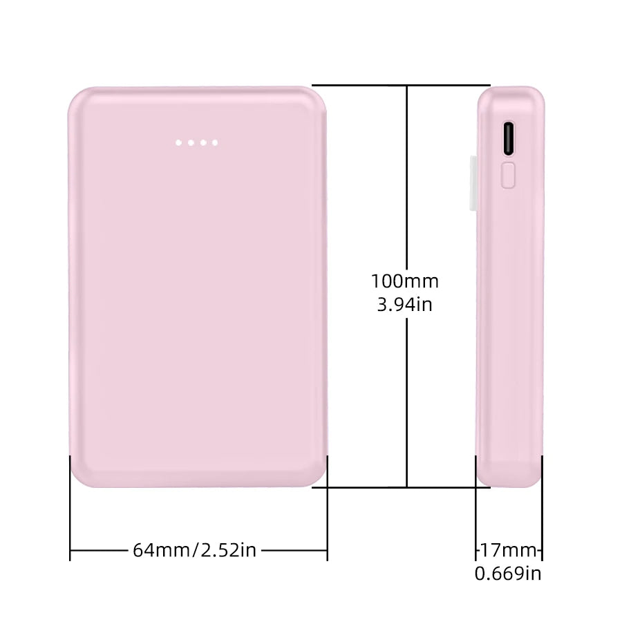 Mini 5000mAh Portable Power Bank With Built-in LED Digital Display, 1 USB-A Port and 3 Integrated Charging Cords, Ultra Compact External Battery Pack, Support Multiple Devices Simultaneous Charging Compatible With  Android Sm Deals 4 U   Deals 4 U