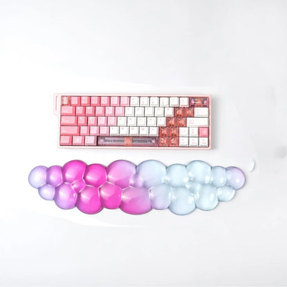 Ergonomic Cloud Silicone Wrist Rest Pad, Soft Comfort Wrist Support Cushion for Keyboard Mouse, Gaming Office Laptop PC