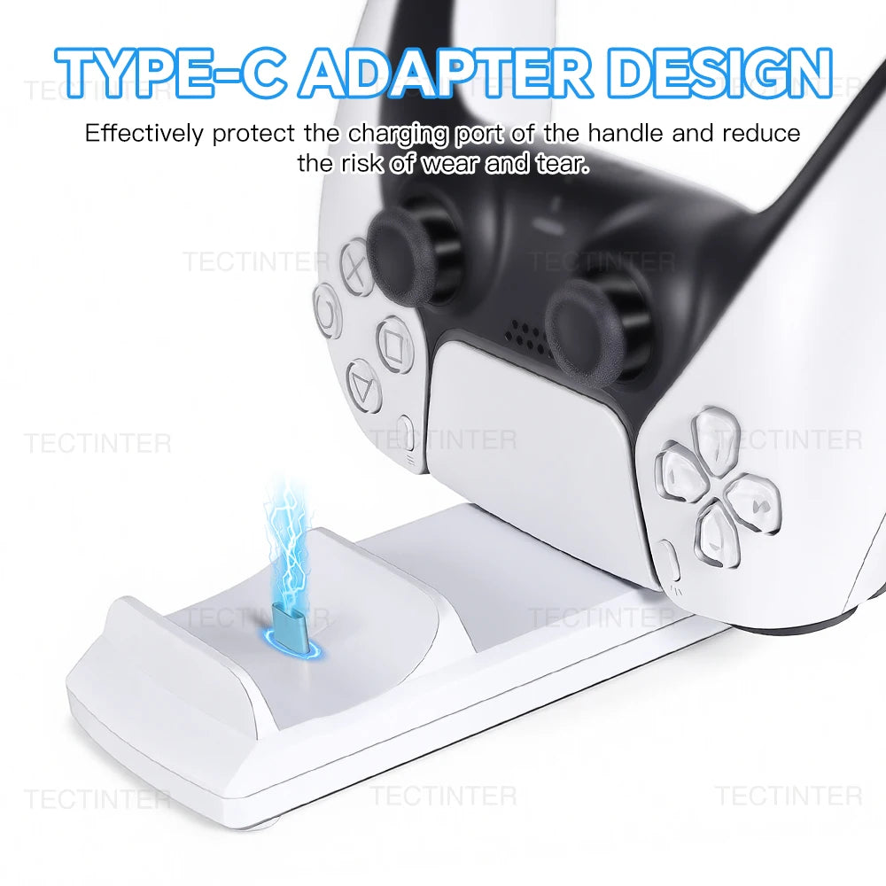 Dual Fast Charger for PS5 Wireless Controller Charging Dock Station Base Stand for Playstation 5 Gamepad Gaming Accessories Deals 4 U   Deals 4 U