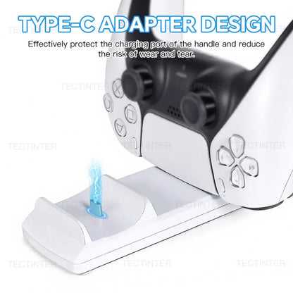 Dual Fast Charger for PS5 Wireless Controller Charging Dock Station Base Stand for Playstation 5 Gamepad Gaming Accessories Deals 4 U  Console Accessories Deals 4 U