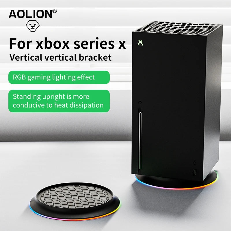 For Xbox Series X Host RGB Vertical Cooling Stand Holder With USB Port For Xbox Host Console Accessories
