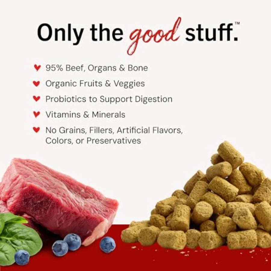 Freeze-Dried Raw Beef Meal Mixers- Dog Food Topper and Mixer - Made with 95% Grass-Fed Beef Organs and Bone - Perfect for Picky Deals 4 U   Deals 4 U