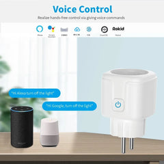 Tuya Smart Socket EU16A/20A Wifi Smart Plug With Power Monitoring Smart Life APP Remote Control Support Google Assistant Alexa Deals 4 U   Deals 4 U