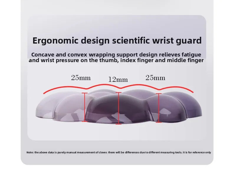 Ergonomic Cloud Silicone Wrist Rest Pad, Soft Comfort Wrist Support Cushion for Keyboard Mouse, Gaming Office Laptop PC