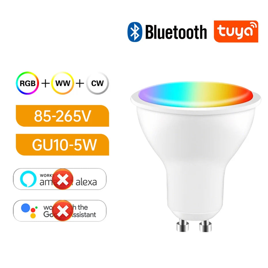 Tuya E27 GU10 E14 RGB Bulb Zigbee/WiFi/Bluetooth Smart Dimmable LED Light Lamp 5W/15W Work with Alexa Google Home Voice Control Deals 4 U   Deals 4 U