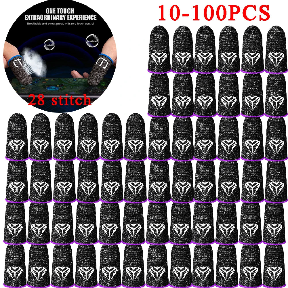 100-10PCS Finger Cover Game Controller For PUBG Sweatproof Anti-slip Fingertip Cover Thumb Gloves For Mobile Game Deals 4 U   Deals 4 U