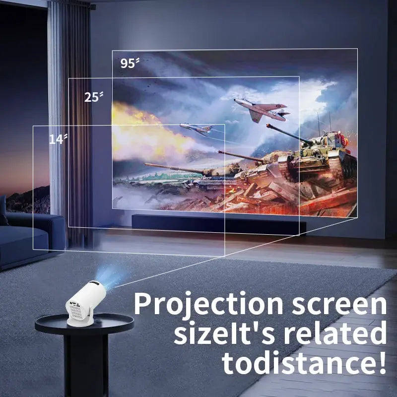 2026 New HY300 Projector with WiFi6 & BT5.0, Portable Beamer 1080P/4K Support Auto Keystone Smart Proyector Deals 4 U  Gaming Accessories Deals 4 U