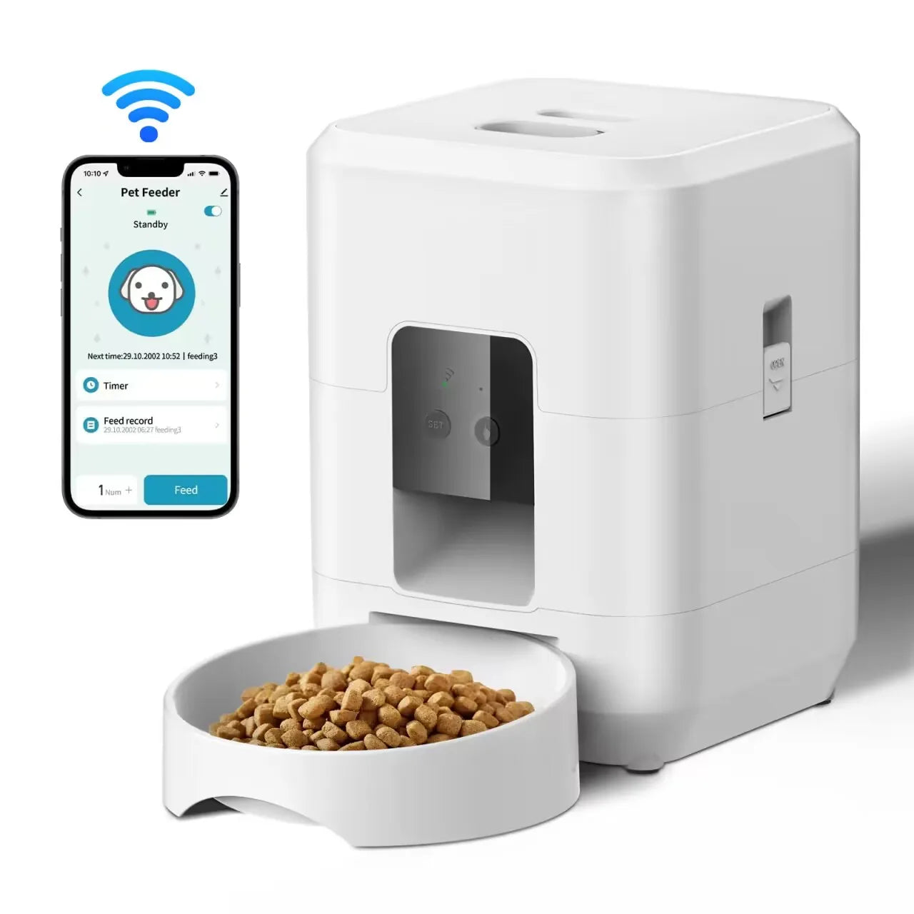 Smart Pet Feeder Automatic Cat Feeder Dog Slow Food Machine With Timed Quantitative Automatic Cat Food Dispenser Cat Dog Bowl Deals 4 U   Deals 4 U