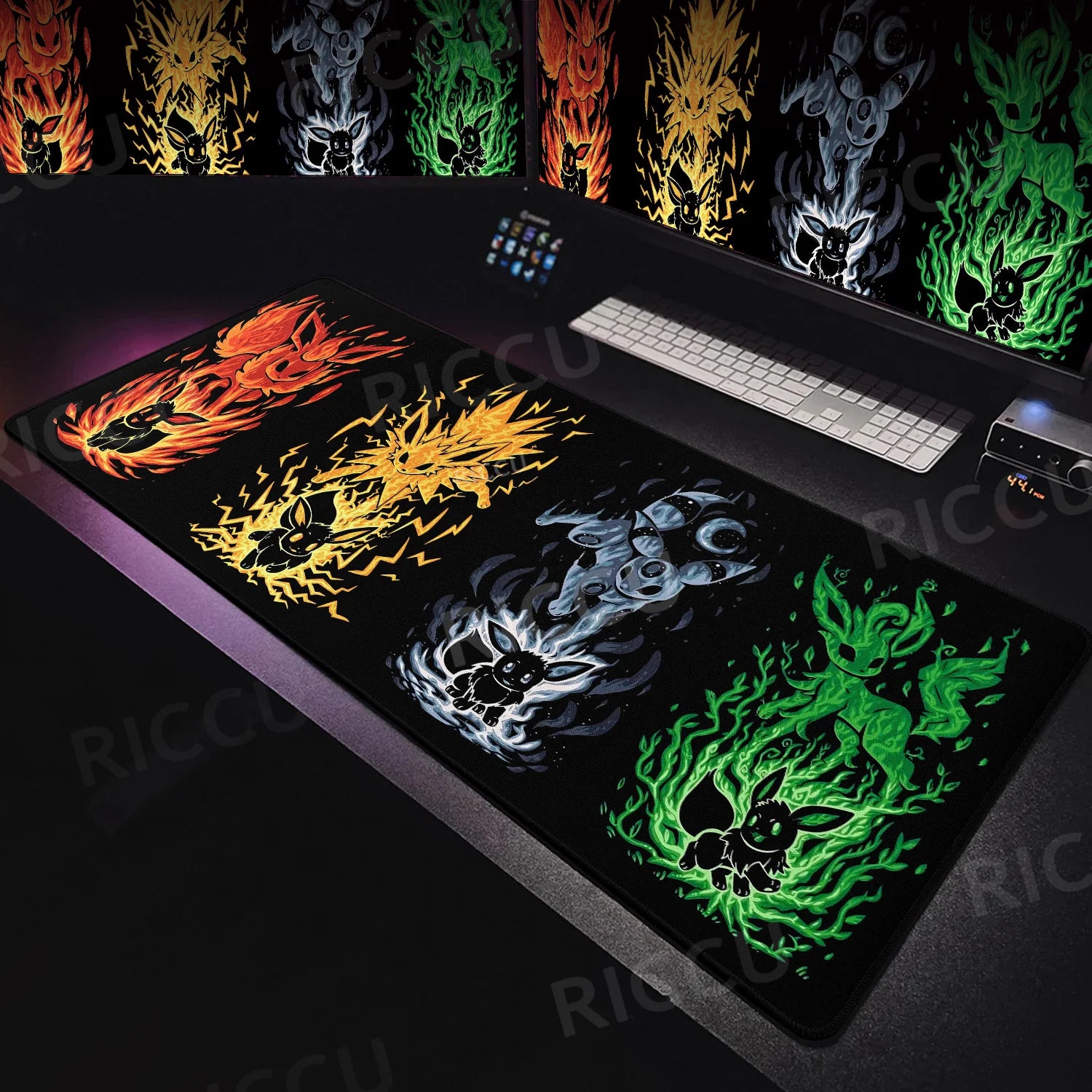 Japan Anime Gamer Mouse Pad E-eevee Cabinet Kawaii Tablepad XXL P-pokemon Keyboard Rug Laptop PC Gaming Rubber Extended DeskMats Deals 4 U   Deals 4 U
