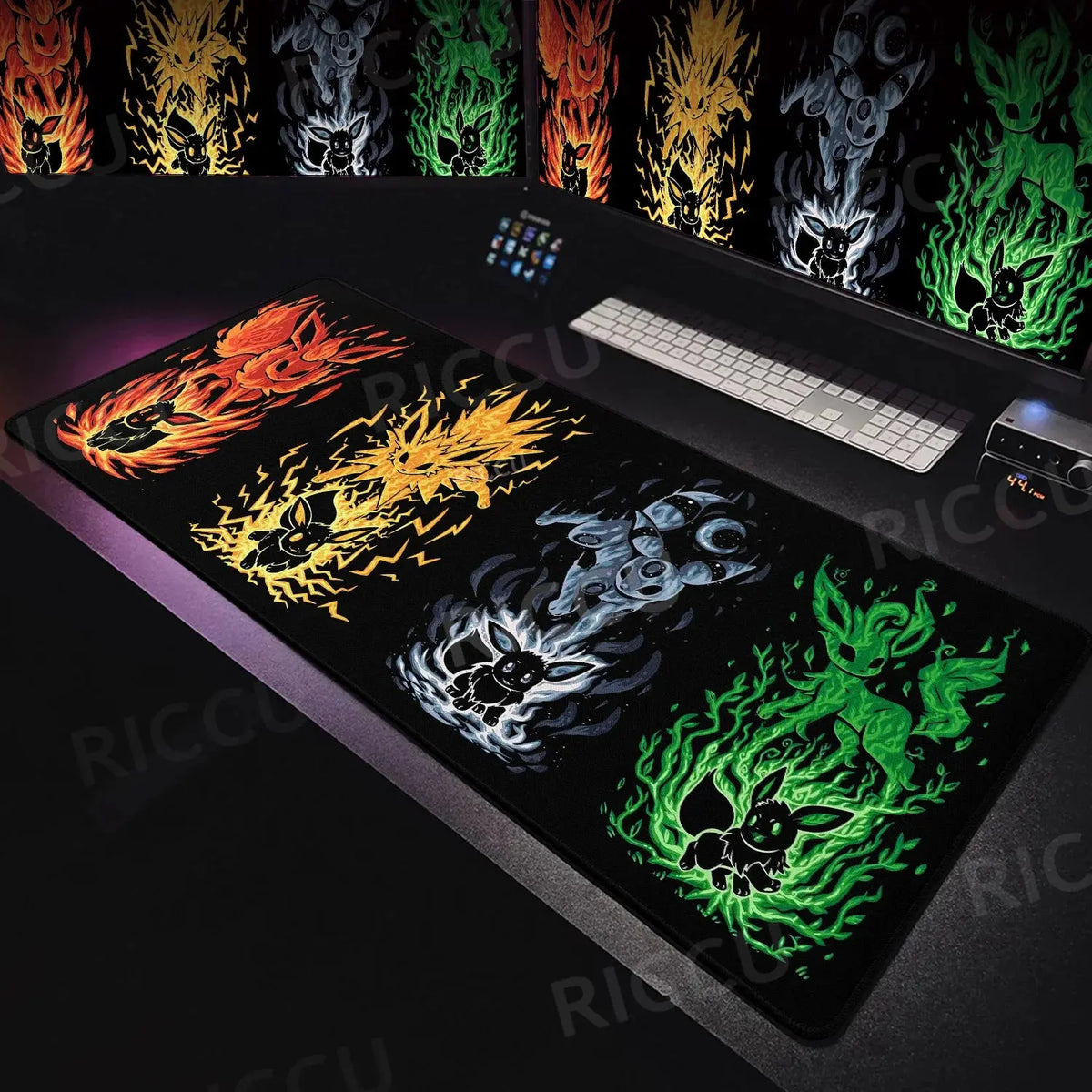 Japan Anime Gamer Mouse Pad E-eevee Cabinet Kawaii Tablepad XXL P-pokemon Keyboard Rug Laptop PC Gaming Rubber Extended DeskMats Deals 4 U  Gaming Accessories Deals 4 U