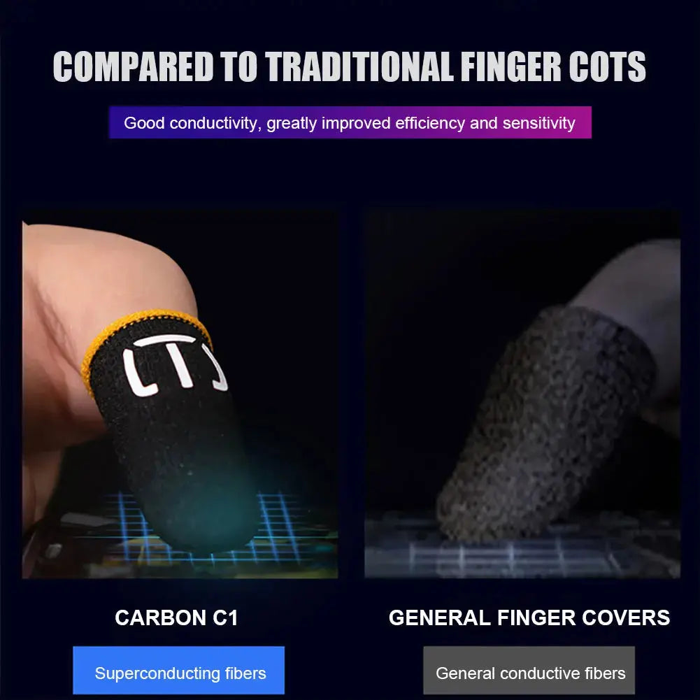 100-10PCS Finger Cover Game Controller For PUBG Sweatproof Anti-slip Fingertip Cover Thumb Gloves For Mobile Game Deals 4 U  Mobile Gaming Deals 4 U