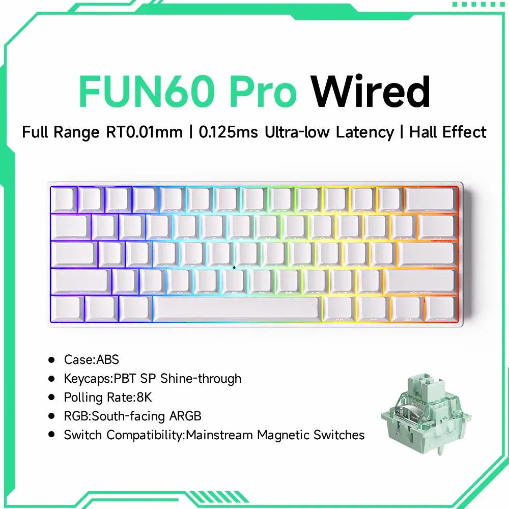 Akko MonsGeek FUN68 FUN60 PRO&MAX  HE Magnetic Keyboard 60% 65% Gaming Keyboards Rapid Trigger 8K Custom Keyboard Gamer Esports Deals 4 U  Gaming Accessories Deals 4 U
