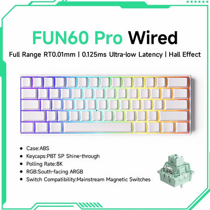 Akko MonsGeek FUN68 FUN60 PRO&MAX  HE Magnetic Keyboard 60% 65% Gaming Keyboards Rapid Trigger 8K Custom Keyboard Gamer Esports Deals 4 U  Gaming Accessories Deals 4 U