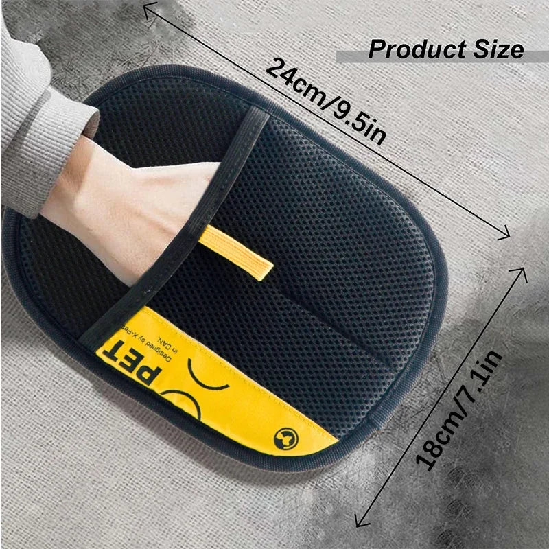 Pet Hair Remover Gloves Electrostatic for Cats Dogs, Reusable Washable Grooming Glove with 2-in-1 Lint Roller Brush - Safe Non-T Deals 4 U   Deals 4 U
