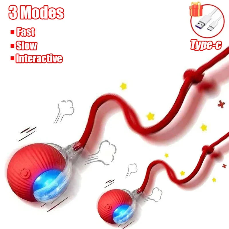 1~3pcs Cat Interactive Ball Toy Automatic Rolling Ball Tail Rechargeable Smart Pet Electric Toy Dog Cat Training Imitate Mouse Deals 4 U   Deals 4 U