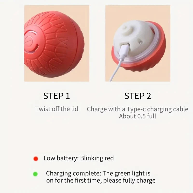 Smart Dog Toy Ball Automatic Interactive Pet Electronic Rolling USB Rechargeable Moving Bouncing for Puppy to Large dog Chew Toy Deals 4 U   Deals 4 U