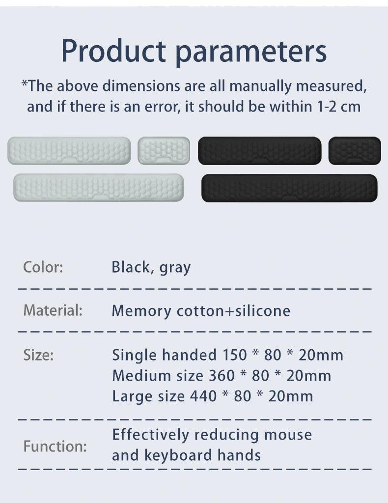Keyboard Pad Set Memory Foam for Office Computer Laptop Easy Typing Pain Relief Keyboard Wrist Rest Mouse Pad Computer Mouse Pad