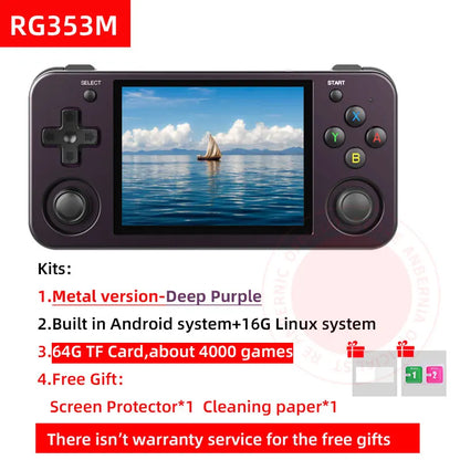 ANBERNIC RG353M Handheld Game Console 3.5 Inch Multi-touch Screen Dual OS Aluminum Alloy Shell HDMI-compatible WIFI Gaming Video Player