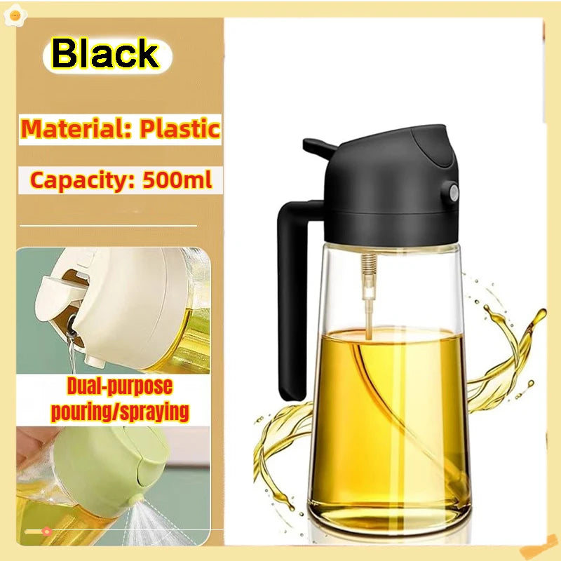 200/300/500ml Oil Spray Bottle BBQ Cooking Olive Oil Sprayer Plastic Baking Oil Spray Empty Bottle Vinegar Bottle Or  Oil brush Deals 4 U   Deals 4 U
