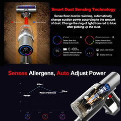 Wireless Handheld Vacuum Cleaner VC205,27000PA Suction,Smart Dust Sensor,Touch Screen,Portable Stick Cordless Vacuum for Home Deals 4 U   Deals 4 U