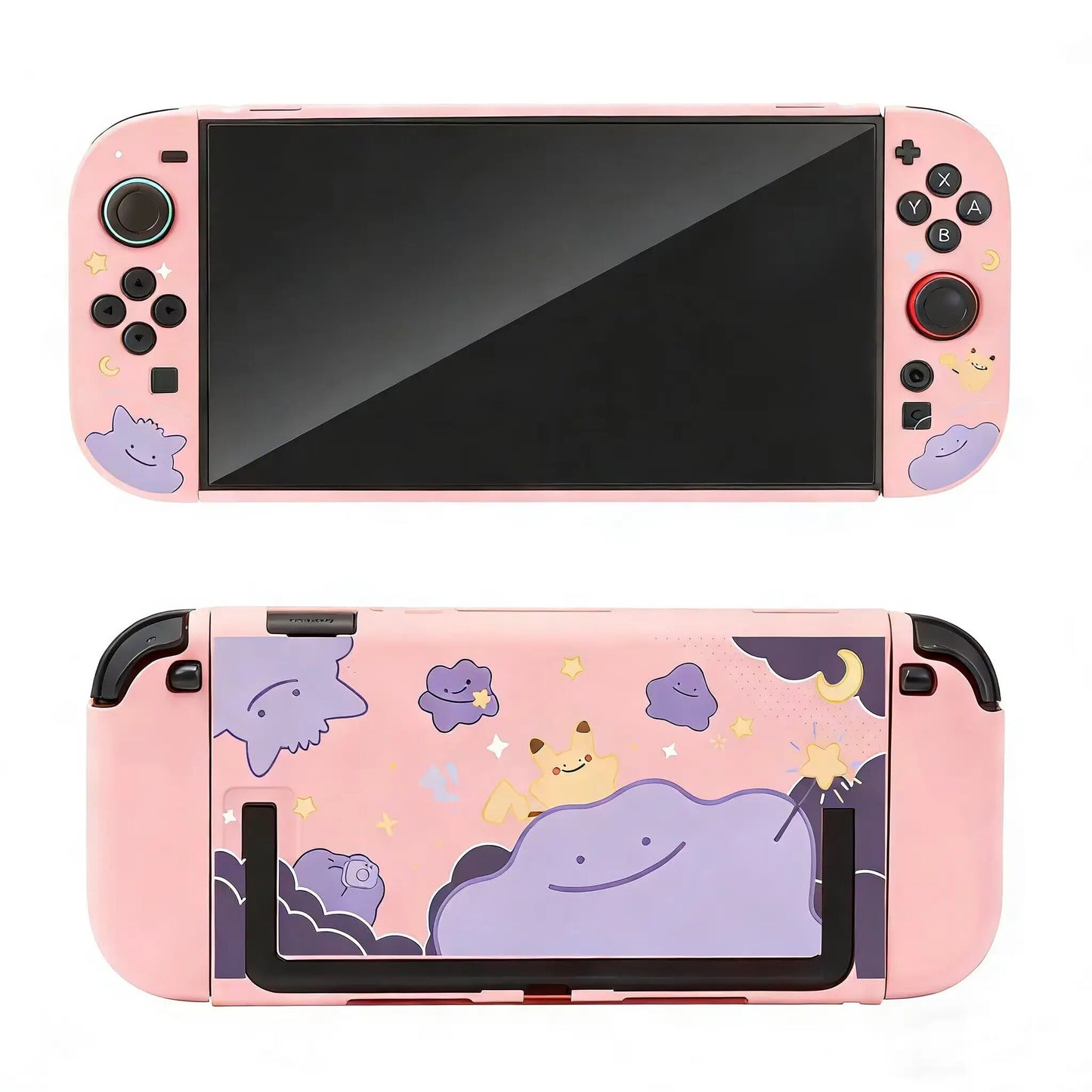 Cartoon Switch 2 Protective Case for Nintendo Switch 2 Glitter Purple Customize Joy-Con Console Case Can be inserted Dock Cover
