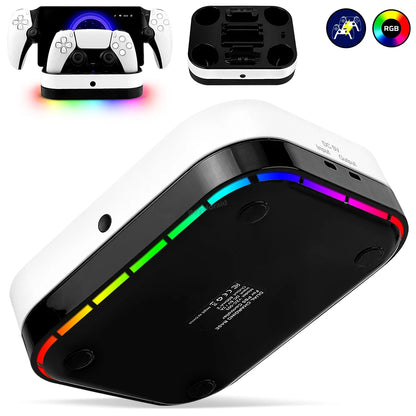 NEW For PS5 Controller Charger Stand LED Indicator & RGB Light Dual Charging Dock for PS5 Controller & PS Portal Games Accessori