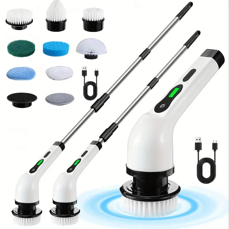 Cordless Electric Spin Scrubber Multipurpose, Cleaning Brush for Kitchen Bathroom Toilet Floor, Hair Broom Mop Household Gadget Deals 4 U   Deals 4 U