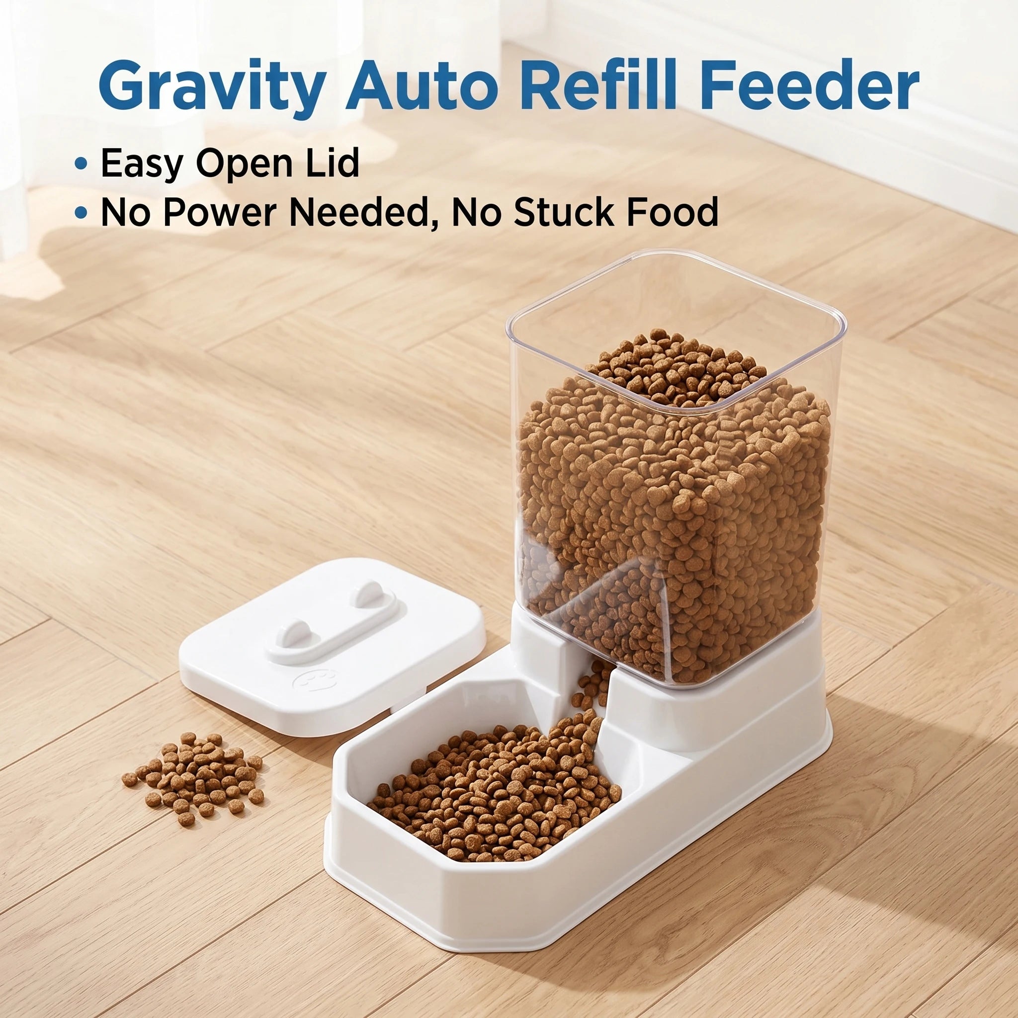 4L Large Capacity Automatic Cat Feeder & Waterer Set | Gravity Pet Food Dispenser for Cats & Dogs | BPA-Free & Non-Electric Safe Deals 4 U   Deals 4 U
