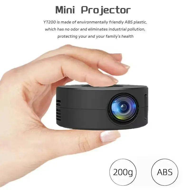 YT200 Smart home high-definition miniature portable projector small mobile phone projector wireless Projection Support 1080p Deals 4 U  Gaming Accessories Deals 4 U