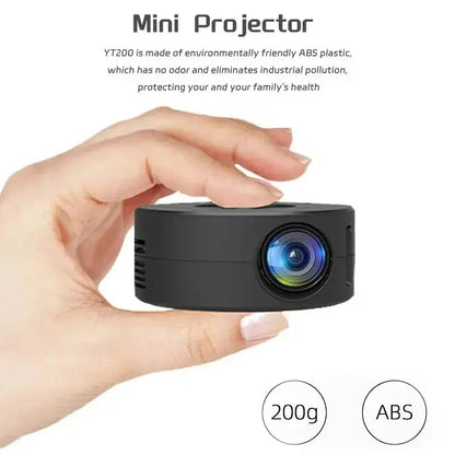 YT200 Smart home high-definition miniature portable projector small mobile phone projector wireless Projection Support 1080p Deals 4 U  Gaming Accessories Deals 4 U