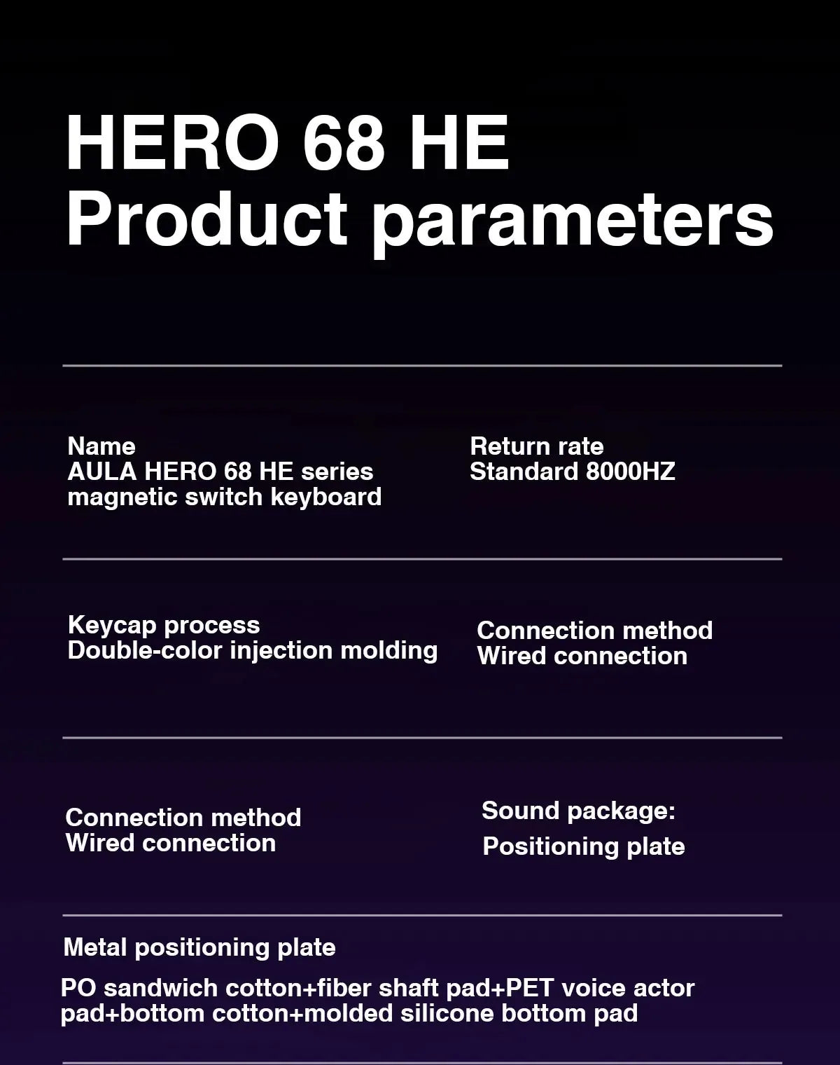 AULA HERO 68HE Magnetic Switch Keyboard RGB Gaming Mechanical Keyboard Rapid Trigger 8K Return Wired Esports Custom Keyboard Deals 4 U   Deals 4 U