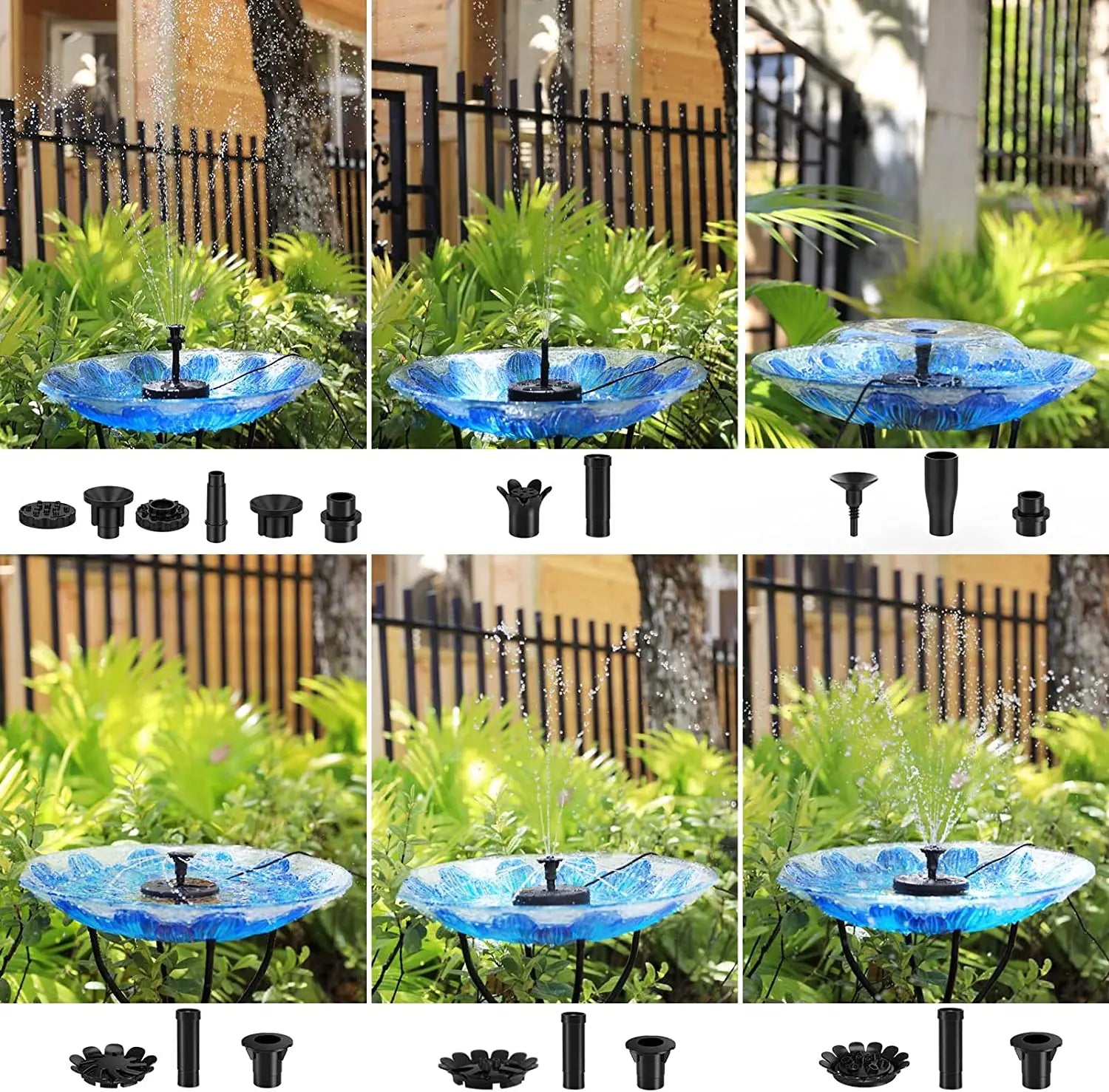 Solar Water Fountain Pool Pond Waterfall Fountain Garden Decoration Outdoor Bird Bath Solar Powered Floating Water Pump Deals 4 U   Deals 4 U