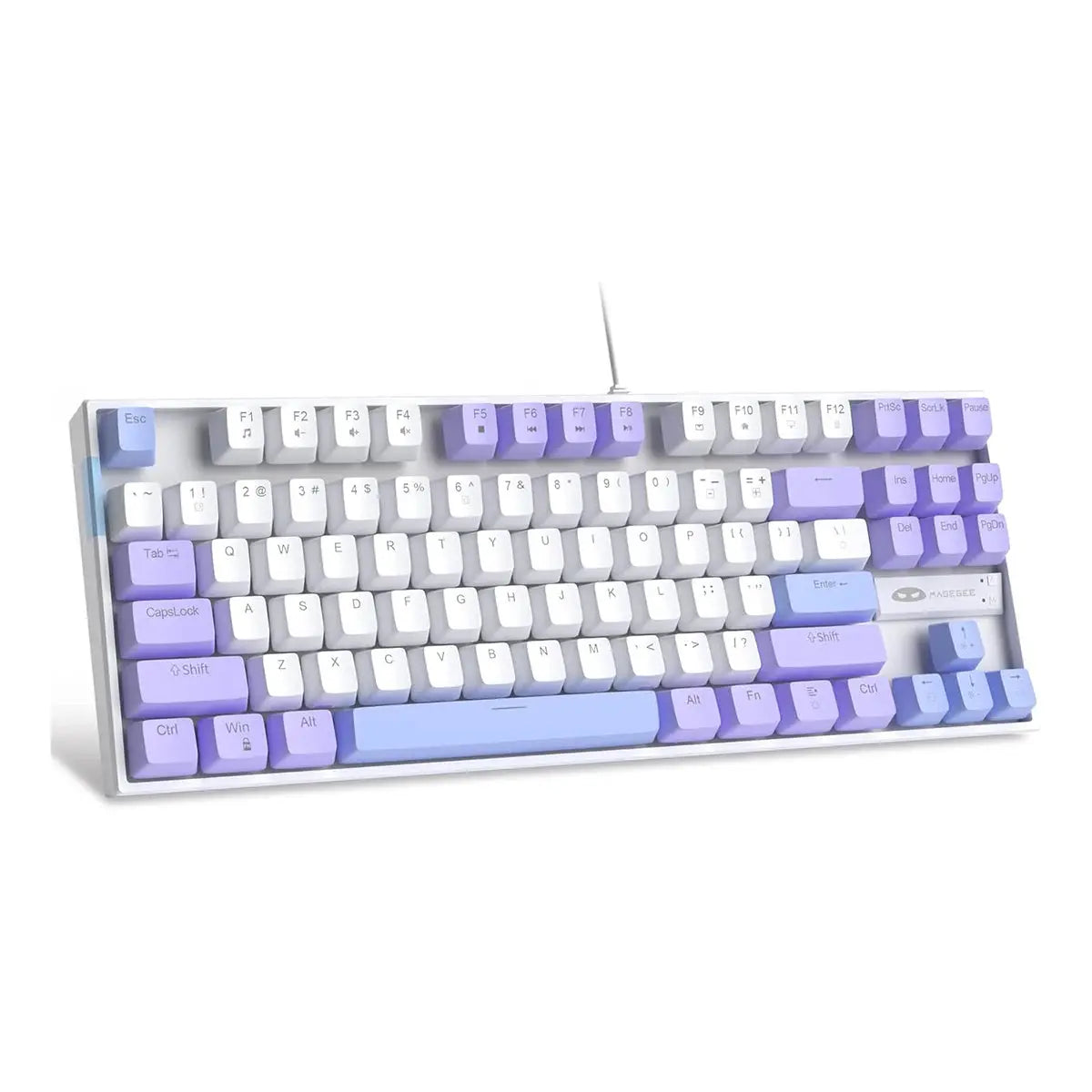 MageGee 75% Mechanical Gaming Keyboard, Blue Switch, LED Blue Backlit, 87 Keys Compact TKL Wired Keyboards for Windows Laptop PC Deals 4 U  Gaming Accessories Deals 4 U