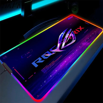 Black Mouse Pad Asus Rgb Gaming Mause Mat Anime Mats Gamer Rug Pc Xxl Cute Pads Large Game Keyboard Carpet Backlight Mousepad Deals 4 U  Gaming Accessories Deals 4 U