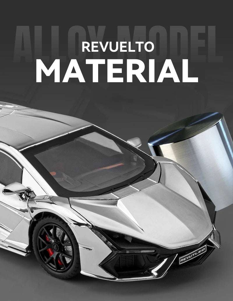 1:24 Lamborghini Revuelto With Spray Alloy Car Diecasts & Toy Vehicles Metal Toy Car Model Sound and light Collection Kids Toy Deals 4 U   Deals 4 U