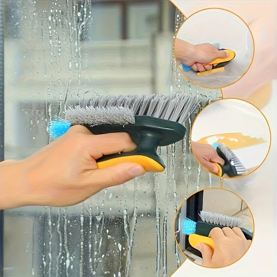 1Pcs 2-In-1 Handheld Cleaning Brush - No Dead Spot Multi-Functional for Crevices Windows Stoves Doors Laundry Tables Deals 4 U   Deals 4 U
