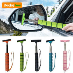 Car Rearview Mirror Wiper Cleaning Tool Auto Glass Mist Cleaner Scraper Car Accessories Handle Telescopic Window Cleaning Brush Deals 4 U   Deals 4 U