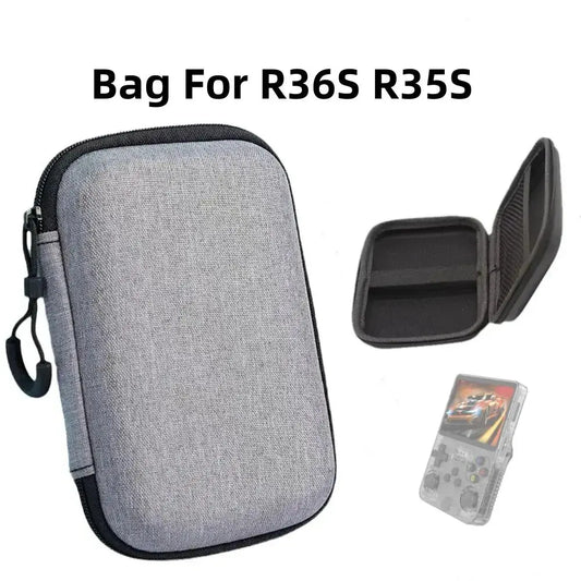 TOP Protect Game Storage Case for Miyoo Mini Plus R36S R35S Portable Storage Console Bag Carry Case for Anbernic RG35XX Plus Deals 4 U  Console Accessories Deals 4 U