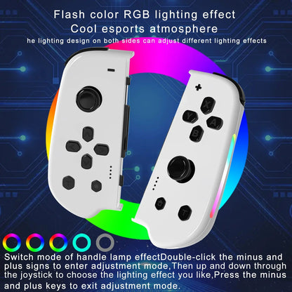 GAMINJA Wireless Joypad Controller for Switch Game Console with RGB Lamp L/R Handle Grip Wake up Screenshot Function Deals 4 U  Mobile Gaming Deals 4 U