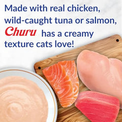 Churu Cat Treats Grain-Free Lickable Squeezable Creamy Purée Cat Treat/Topper with Vitamin E and Taurine Each 0.5 Ounce Pack of Deals 4 U   Deals 4 U