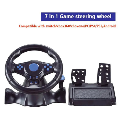 DATA FROG Racing Steering Wheel Vibration Controller Gaming Simracing Car Pedal For Switch  PS2 PS3 PS4 Xbox One PC Deals 4 U  Gaming Accessories Deals 4 U