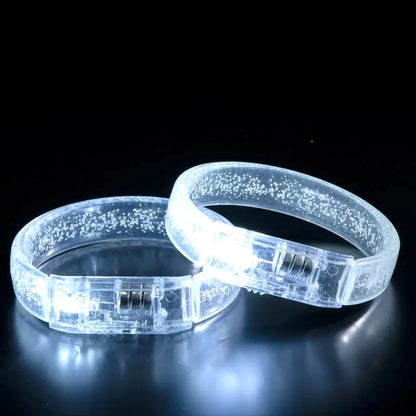 Led White Bracelets Light Up Party Favors Glow in the Dark Party Supplies Neon Sunglasses LED Rings Bracelets Wedding Decoration Deals 4 U  Gaming Accessories Deals 4 U