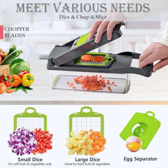 Upgraded Vegetable Chopper, Multi-Functional Easy Safe Kitchen Slicer Dicer for Fast Meal Preparation Deals 4 U   Deals 4 U
