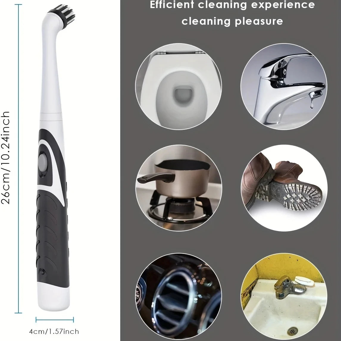 leaning brush Cleaning Tool With 4 Brushes Multifunctional Electric Cleaning Brush Cleaning Supplies Deals 4 U   Deals 4 U
