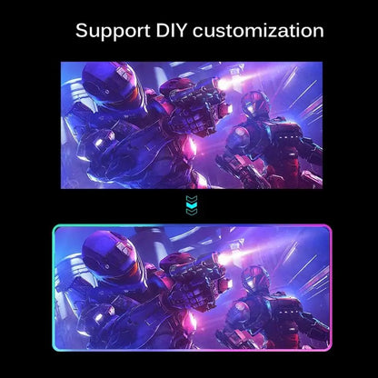 ROG ASUS Mouse Pad RGB Gamer Desk Mat Led Back Light Mousepad Setup Gaming Accessories Deskmat Big Colorful Mousepepad Backlight