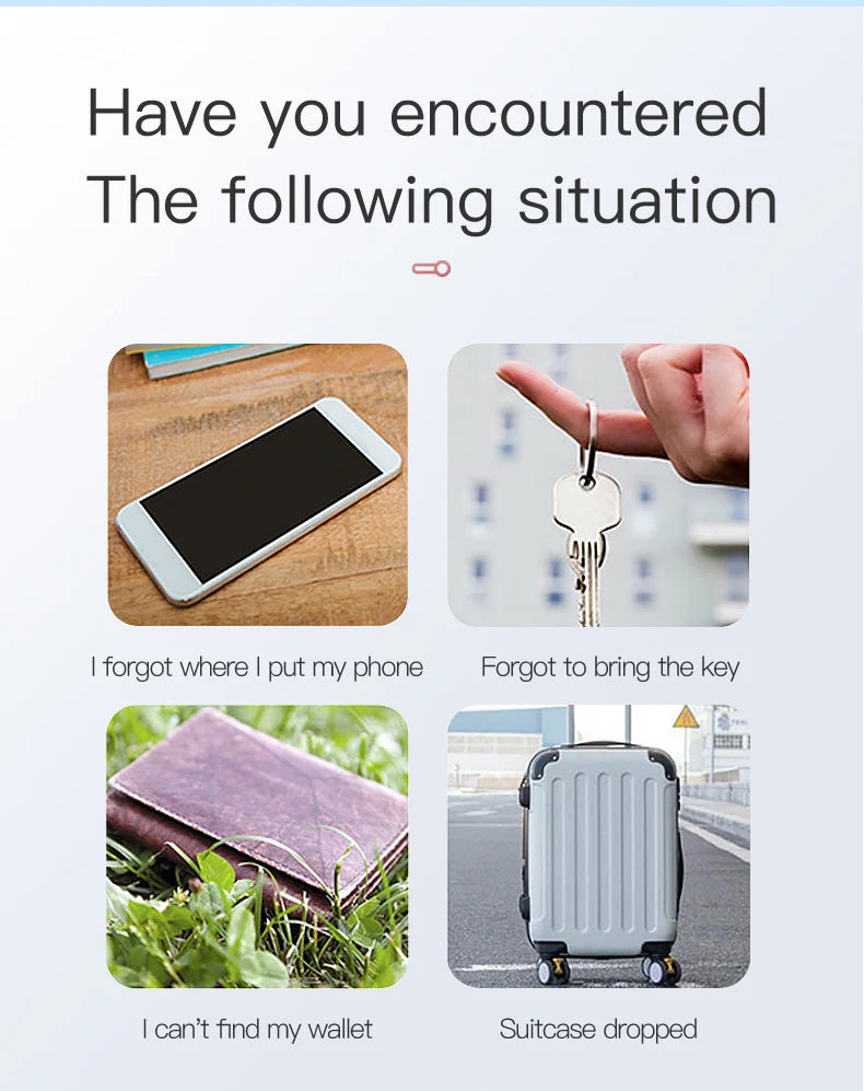 Mini GPS Locator AntiLost Alarm Wallet Keychain Smart Tag Bluetooth-Compatible Tracer Keychain Dog Pet Child Tracker Key Finder Deals 4 U   Deals 4 U
