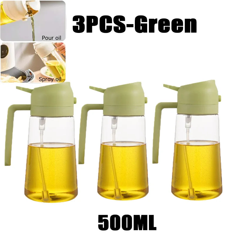 200/300/500ml Oil Spray Bottle BBQ Cooking Olive Oil Sprayer Plastic Baking Oil Spray Empty Bottle Vinegar Bottle Or  Oil brush Deals 4 U   Deals 4 U