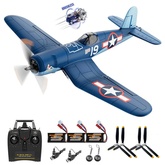 Volantexrc Brushless 500mm F4U Corsair RC Planes for Adults,Upgraded 4-CH RTF RC Plane,One-Key Aerobatic,Ideal for Outdoors Gift Deals 4 U  Gaming Accessories Deals 4 U